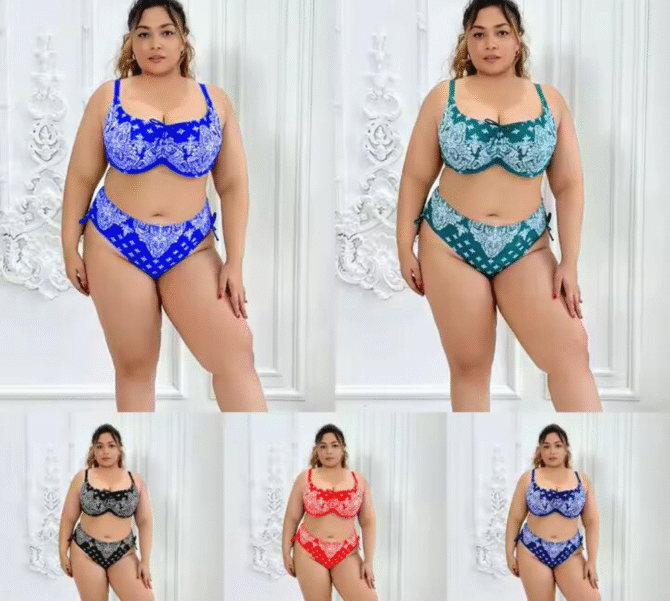Maillot de Bain Grande Taille – Taille Haute & Fente Sexy – Image 6