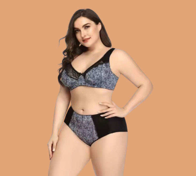 Ensemble Lingerie Dentelle Grande Taille – Soutien-Gorge & Culotte – Image 4