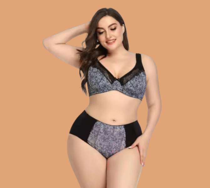 Ensemble Lingerie Dentelle Grande Taille – Soutien-Gorge & Culotte