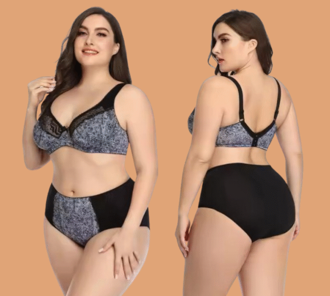 Ensemble Lingerie Dentelle Grande Taille – Soutien-Gorge & Culotte – Image 6