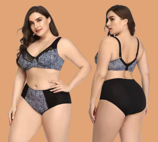 Ensemble Lingerie Dentelle Grande Taille – Soutien-Gorge & Culotte – Image 5