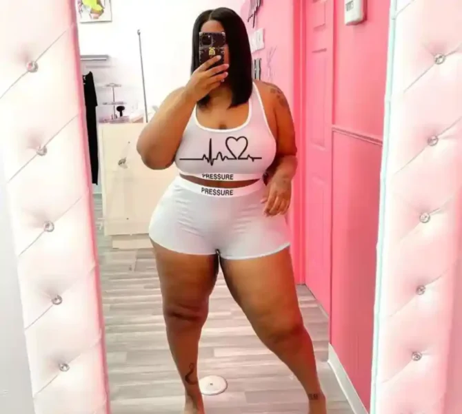 Ensemble Sexy 2 Pièces – Short & Chemise Légère Grande Taille – Image 4