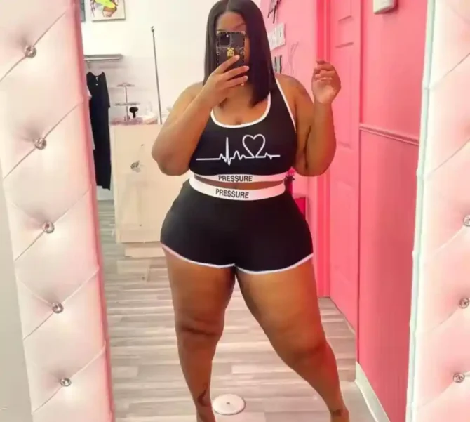 Ensemble Sexy 2 Pièces – Short & Chemise Légère Grande Taille – Image 2